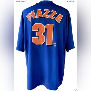 True Fan New York Mets 2000 World Series Mike Piazza  Jersey/Shirt Size XL